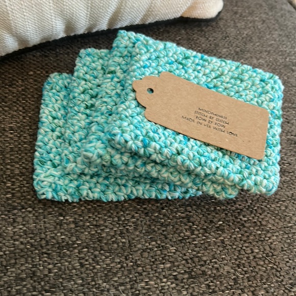 NWT 4 Coasters Made in USA with 100% recycled cotton! Perfect to use as trivet! - Picture 3 of 3